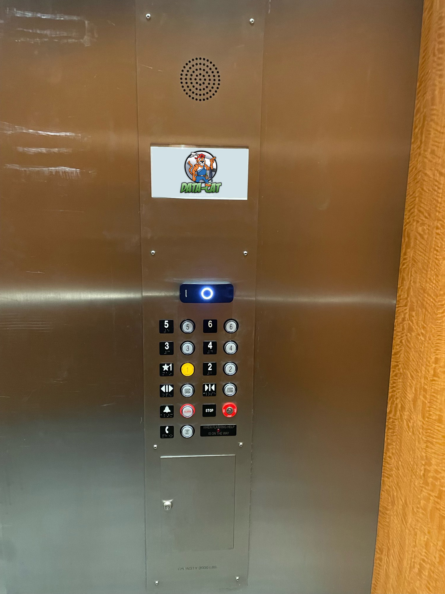 Elevator card reader